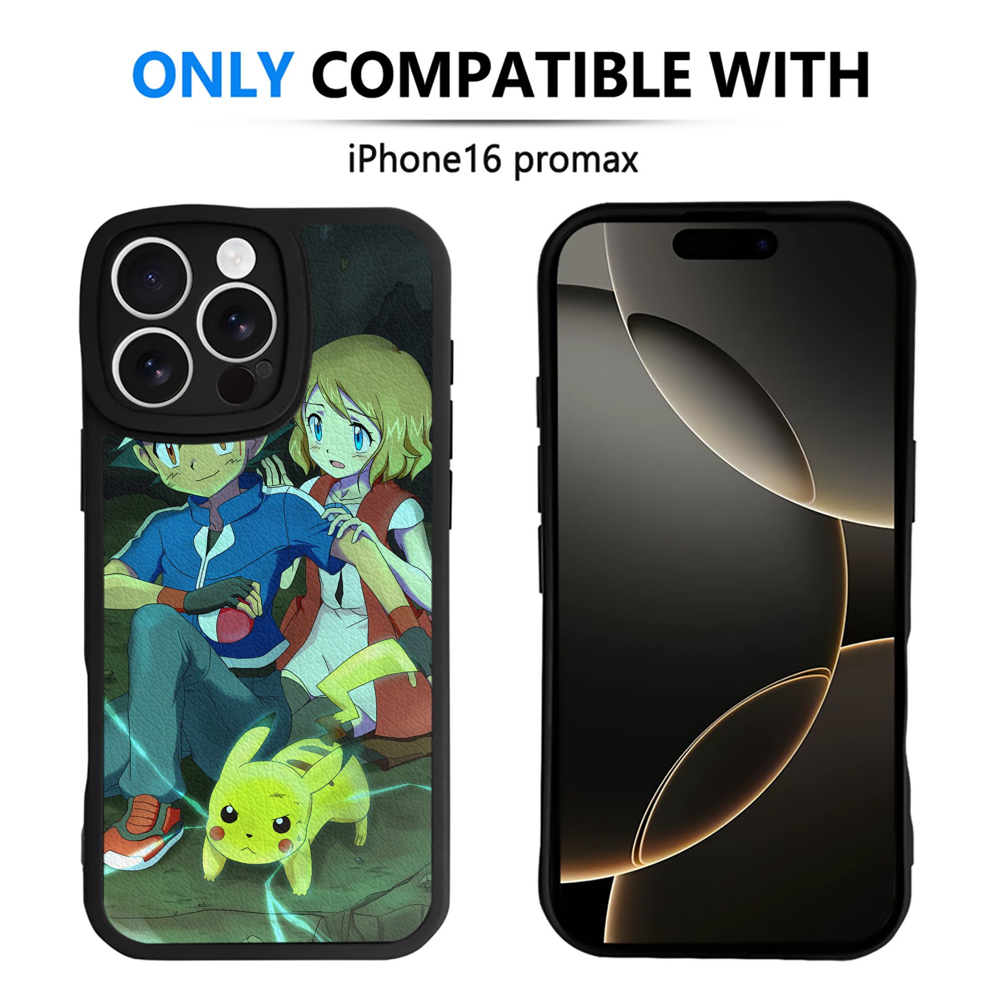 （画像用） ポケットモンスター Pokémon 【iPhone 16シリーズ対応】シリコンスマホケース（レザー調） 材質：シリコン